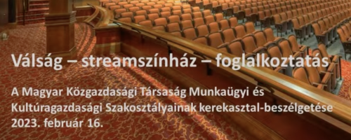 Válság, streamszínház, foglalkoztatás – online konferencián képviselte magát színházunk