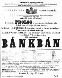 1865 - a nyitóelőadás plakátja