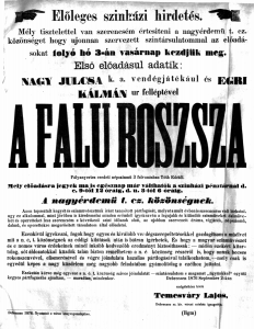 A falu rossza, 1876